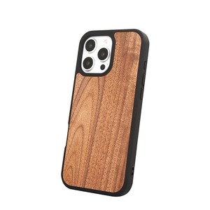 Pour iPhone 16/16 Plus, coque de téléphone antichoc en bois massif, design professionnel - Product Image 5