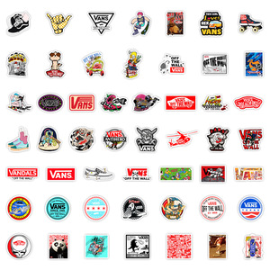 50 Pezzi <span class=keywords><strong>Adesivi</strong></span> Graffiti alla Moda del Marchio Vans, Etichette Decorative per Valigie, Laptop, Chitarre, Caschi, Skateboard, <span class=keywords><strong>Adesivi</strong></span> Impermeabili - Product Image 5
