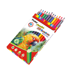 Matite Foska Jumbo Senza Legno a 12 Colori per Bambini e <span class=keywords><strong>Principianti</strong></span>, Scrittura Fluida - Product Image 1