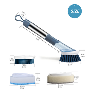 Masthome Smart Kitchen Cleaning <strong>Tools</strong> Long Handle Pan Pot Sponge PP Tpr Bristle Dish Washing Cleaning Brush With Soap Dispenser - Product Image 2