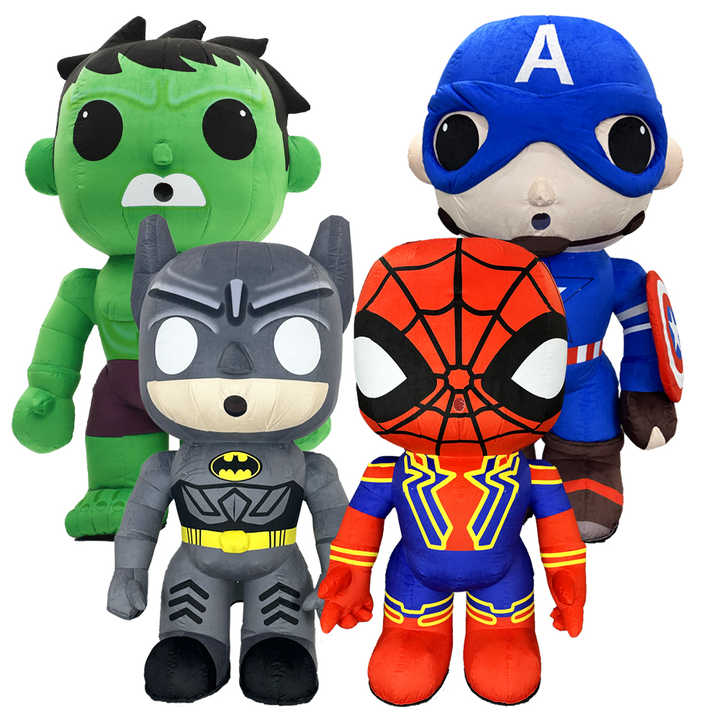 Cartoon Robot Inflatable Costume Mascot Parade Adult Character Cosplay Birthday Halloween Party Event Plush Set