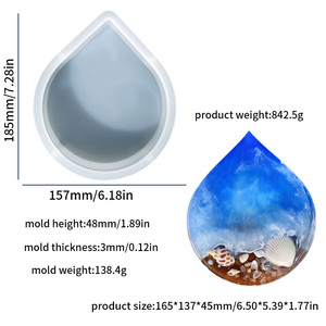 Moule en Silicone pour serre-livres de Table, bricolage, cristal, résine époxy, Micro paysage <span class=keywords><strong>marin</strong></span>, ornements, décoration de la maison - Product Image 2
