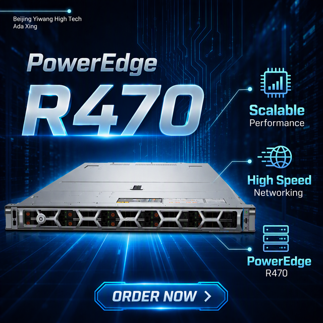 Dells Poweredge R470 1U Rack Server Xeon Enterprise Scale-out Database Virtualization GPU Server Pre Installed System R470