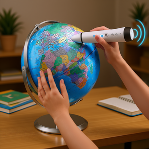 Globo terráqueo interactivo de 9 pulgadas con lápiz inteligente, luz nocturna LED, USB, para niños, juguete educativo para el aprendizaje de geografía - Product Image 2