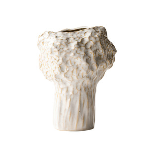 Vase en céramique QTY pour salon, arrangement floral, fleurs séchées, plantes aquatiques, accessoire décoratif blanc pour meuble TV - Product Image 5