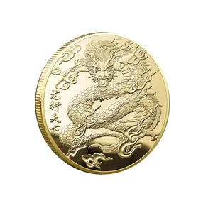 Moneda conmemorativa del Año del Dragón 2024: Medalla conmemorativa de artesanía de metal
