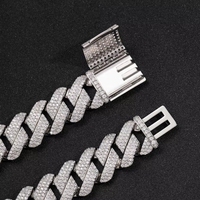 Chaîne cubaine Hiphop massive plaquée or pour homme, collier Miami en laiton et cuivre serti de CZ, style rappeur, 20 mm, pour femme