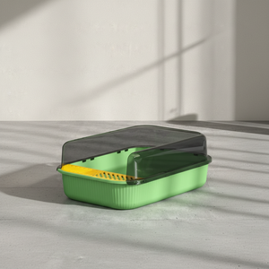 Venta Directa: <span class=keywords><strong>Arenero</strong></span> Redondo Grande de Plástico Ecológico para Gatos con Espacio Interior de 20L, Fácil de Limpiar, Kit de Accesorios para Inodoro - Product Image 5