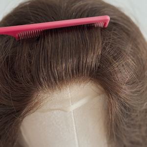 Postizo de <span class=keywords><strong>Cabello</strong></span> con Frente de Encaje Francés Decolorado y Base de PU para <span class=keywords><strong>Mujer</strong></span>, Venta al por Mayor, <span class=keywords><strong>Cabello</strong></span> Q6 # 3 - Product Image 5