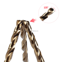 Forets hélicoïdaux SUBORUI de haute qualité en HSS M35 Cobalt à tige ronde, 140 mm, finition ambre, pour perçage du métal et de l'acier inoxydable