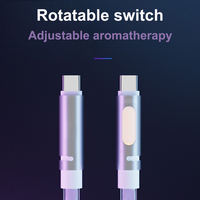 Kabel Data aromaterapi Pd 240W, pengisian cepat, kabel Data ganda tipe C bernapas