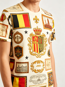 <span class=keywords><strong>Camiseta</strong></span> Personalizada de Diseño Belga para Hombre, Venta Directa de Fábrica, Precio Bajo, Alta Calidad, Personaliza con Tu Propio Diseño, Estilo Retro Diario - Product Image 2