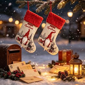 Chaussette de Noël Gnome Sans Visage, Ornement à Suspendre à l'Arbre de Noël, Décoration de Fête - Product Image 2