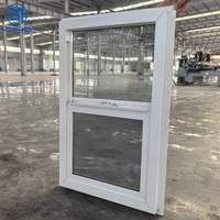 Fenêtre américaine en PVC à simple battant vertical coulissant, économie d'énergie, étanche, personnalisée, en vinyle, pour nouvelle construction