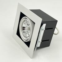 Rendu des couleurs élevées Spot LED moderne fer plafond Downlight Anti-éblouissement Cob Grille intégrée tasse profonde rendu des couleurs élevées