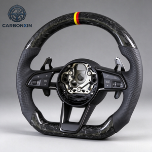 Volant RS personnalisé avec cuir pour Audi A6 C7 RS3 8Y RS4 RS5 B9.5 RS6 C8 2021-2024 - Fibre de carbone - Product Image 3