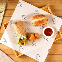 Papier sulfurisé personnalisé avec logo pour sandwichs et burgers, papier alimentaire jetable enduit de PE, résistant à la graisse, pour pain à hamburger et gâteaux