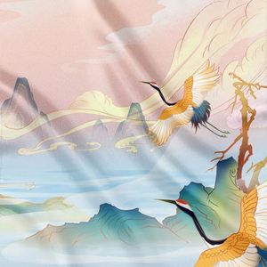 ผ้าพันคอผ้าไหมสำหรับผู้หญิงผ้าพันคอผ้าไหมนุ่มผ้าพันคอผ้าไหมที่กำหนดเองพร้อมโลโก้อุปกรณ์เสริมหรูหราสำหรับการเดินทางอินฟลูเอนเซอร์แฟชั่น - Product Image 2