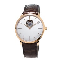 Reloj de Hombre SEIKO Mecánico de Esqueleto Analógico de Moda con Esfera de Cristal de Zafiro, Resistencia al Agua 5BAR, Correa de Cuero