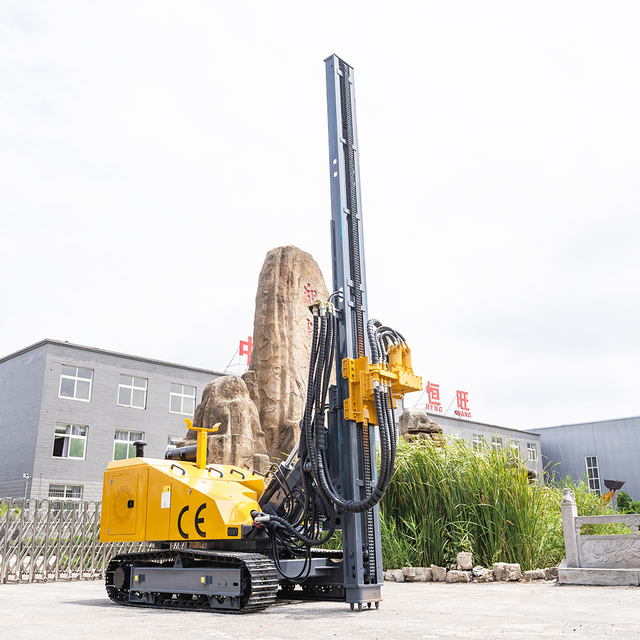 OHC Solar Hammer Drill Machine Guardrail Photovoltaic Piling Driver with Pump HWL500R Solar Pile Drivers