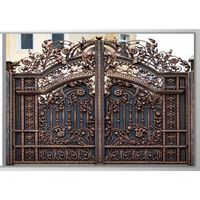 Portail en fer forgé Prima luxueux avec motifs complexes pour villa, cour, propriété extérieure, allée d'entrée