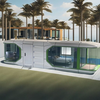 Maison mobile d'extérieur moderne et luxueuse, petite maison modulaire préfabriquée en acier pour le camping, maison capsule spatiale Hangfa pour les hôtels