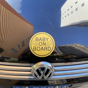 Giá rẻ tùy chỉnh phản xạ từ bé trên tàu xe Sticker vòng nam châm Bumper Sticker - Product Image 6