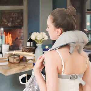 เครื่องนวดคอและไหล่ไฟฟ้าไร้สาย 6D พร้อมระบบทำความร้อน ชิอัตสึ นวดคลึง พร้อมอินฟราเรด และสายรัด ควบคุมเวลาได้ - Product Image 3