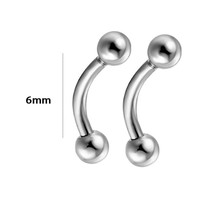 G23 Boule à sourcils incurvée Tragus Belly Lip Tongue Ring Titanium Body Piercing Jewelry