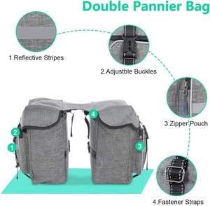 Accessoires de vélo Panier de rangement Bagages Selle Sac à bandoulière Selle d'équitation Sac de cyclisme <span class=keywords><strong>Porte</strong></span>-vélo Pochette Sport Sac de vélo d'équitation - Product Image 4