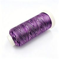 Fil à broder en polyester 100% mercerisé violet dégradé 150D/2 haute ténacité écologique durable pour le tricot à la main