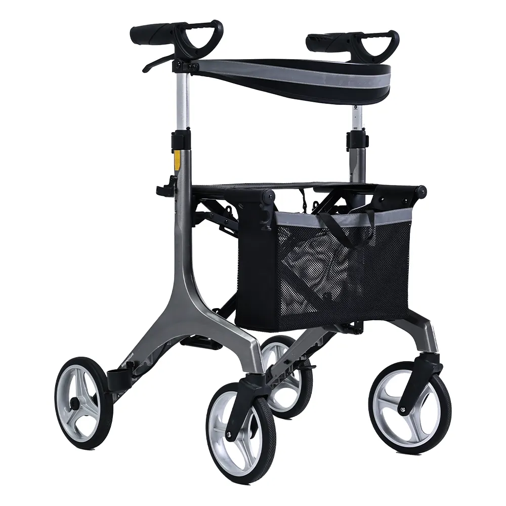 Tecforcare idosos cuidados produto magnésio rollator walker com assento Mobilidade ajuda rollator walker cadeira de rodas walker & rollator