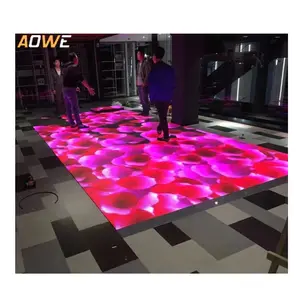 Tela de assoalho de dança à prova d'água, tela de led adeve virtual 3d