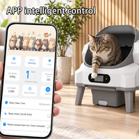 Caixa de Areia Inteligente para Gatos com Limpeza Automática, Grande Espaço, Abertura Superior, Controle por APP, Sensor de Segurança, Fácil Limpeza, OEM ODM