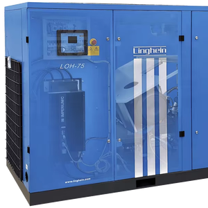 เครื่องอัดอากาศแบบสกรูโรตารี่ LS37 ยี่ห้อ Linghein แบบหล่อลื่นคงที่ ระบายความร้อนด้วยอากาศ พร้อมมอเตอร์และตลับลูกปืน ไม่มีเสียงรบกวน - Product Image 1