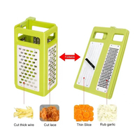 Groothandel Mode Keuken Plastic Fruit Groente Snijder 4 in 1 Snijder Opvouwbaar Rasp voor Groentehakker Gadgets Koken