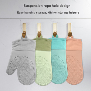 Manoplas de silicona para horno, para hornear, microondas, con forro acolchado, resistente al calor, para cocinar, barbacoa - Product Image 4