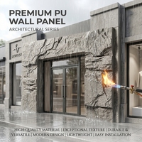 Revêtement mural en pierre artificielle PU, panneau mural extérieur en polyuréthane, panneau mural en pierre 3D, panneau mural intérieur en briques, vente en gros d'usine