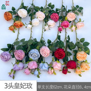 ดอกกุหลาบผ้าไหมประดิษฐ์ Royal Rose ขนาด 30 ซม.-100 ซม. สำหรับตกแต่งงานแต่งงานและบ้าน - Product Image 3