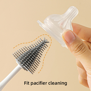 6 Pieces Per Set Baby Milk <strong>Bottle</strong> Cleaner with Silicon Stainless Steel <strong>Brush</strong> for Water <strong>Bottle</strong> Long Handle <strong>Bottle</strong> <strong>Brush</strong> Kitchen - Product Image 2