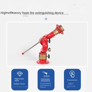 Canon à eau fixe DN20 en fonte rouge avec manomètre et commande manuelle pour les incendies de classe A et B - Product Image 3