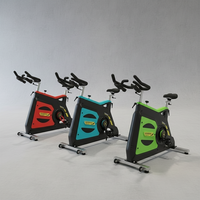 Bicicleta de spinning con marco de acero inoxidable sin necesidad de mantenimiento, transmisión por correa, resistencia ajustable por fricción, ecológica, para gimnasio.
