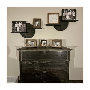 Gỗ Tường Nghệ Thuật Bằng Gỗ Treo Nổi Tường Gắn Kết Vòng Tròn Kệ Hiển Thị Nhà Máy Đứng Tròn Thông Tư Kệ - Product Image 6