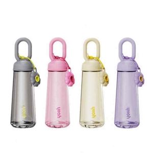 Petal-Shaped 500ml Reusable Water <b>Bottle</b> with Anti-Corrosion Coating and Straw Cap - Product Image 1