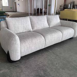 आधुनिक लिविंग रूम फर्नीचर मखमली कपड़े तीन सीट लक्जरी सोफे - Product Image 5