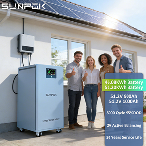 Batterie SUNPOK 48V 51.2V 900AH 46KWH 900AH 1000AH 50KWH Mobile avec communication RS485 CAN Type Split - Product Image 4