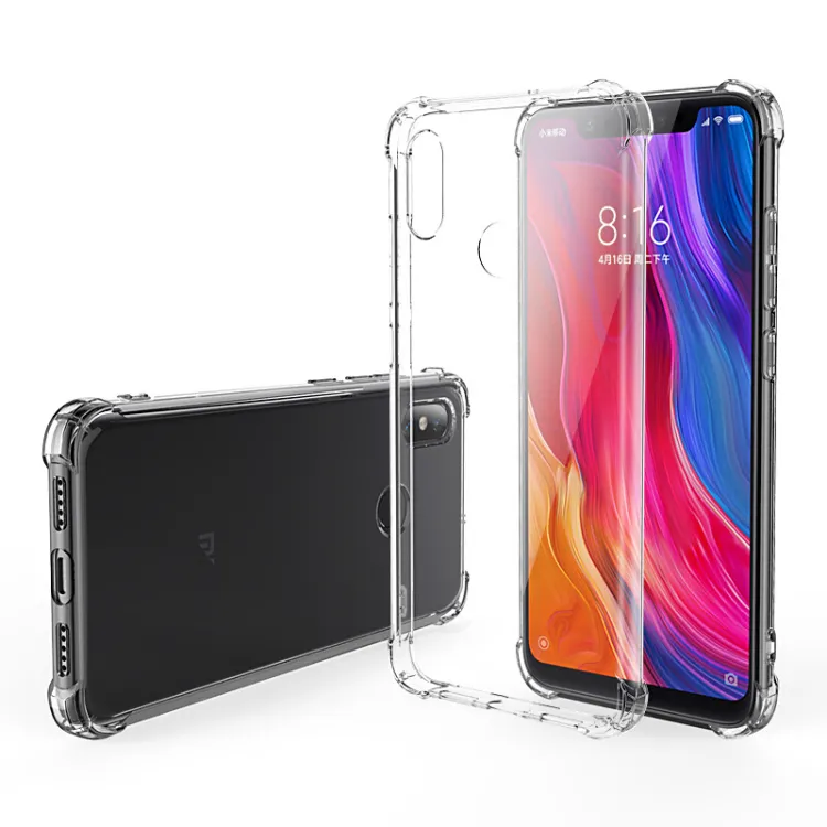 For Xiaomi Mi A2 A3 9 9T 10 11 Anti-drop TPU Transparent Phone Case For Xiaomi Redmi 7A 8A 9A 9C Note 7 8 8T 9