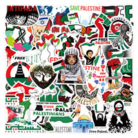 Autocollants élégants et écologiques personnalisables du drapeau palestinien pour les bagages promotionnels, les bouteilles d'eau et les tablettes de téléphone.
