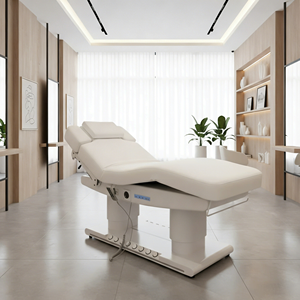 Table de massage professionnelle de luxe, esthétique, grand format, chauffée et réglable en hauteur - Product Image 1