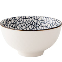 Coffret Cadeau Cœur – Ensemble de Bols en Céramique Japonaise Sous Glaçure Bleu et Blanc, Compatible Micro-ondes, Design Minimaliste, Option Logo Personnalisé, Présenté en Boîte
